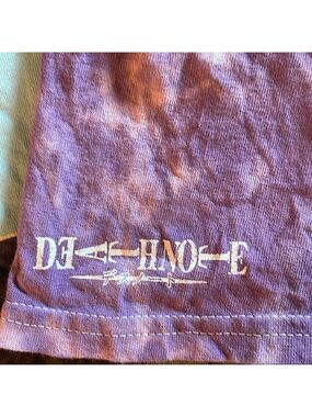 Death note L tshirt in purple tie dye